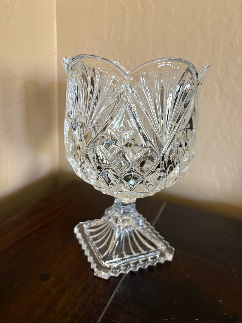 Vintage Tulip Lead Crystal Bowl/Candy Dish